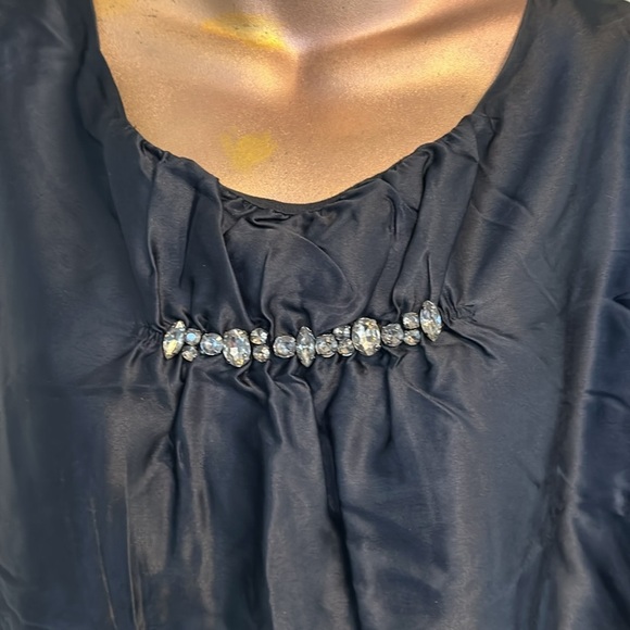 Mixed media top with bling - Picture 3 of 6